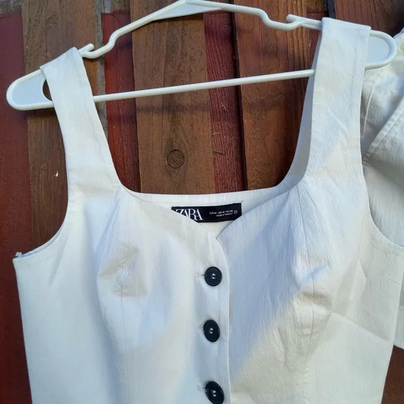 Zara matching set- white, size medium for both - Picture 3 of 4